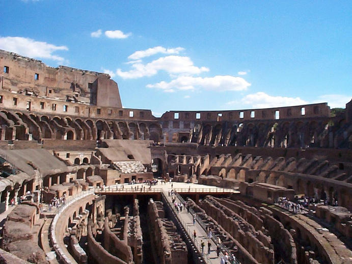 Inside the Colliseum.